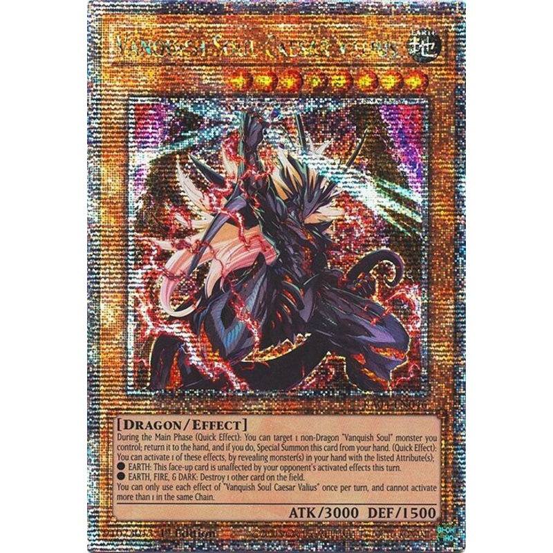 Vanquish Soul Caesar Valius (1st Edition) (Quarter Century Secret Rare) – Quarter Century Stampede – RA01-EN046