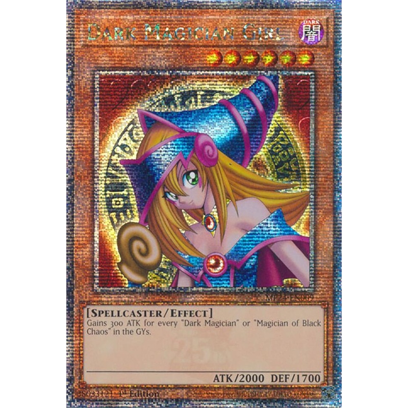 Dark Magician Girl (1st Edition) (Quarter Century Secret Rare) – 25th Anniversary Tin: Dueling Mirrors – MP24-EN009