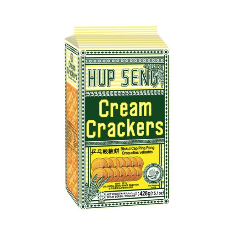 HUP SENG PING PONG CREAM CRACKERS 428G UNIT