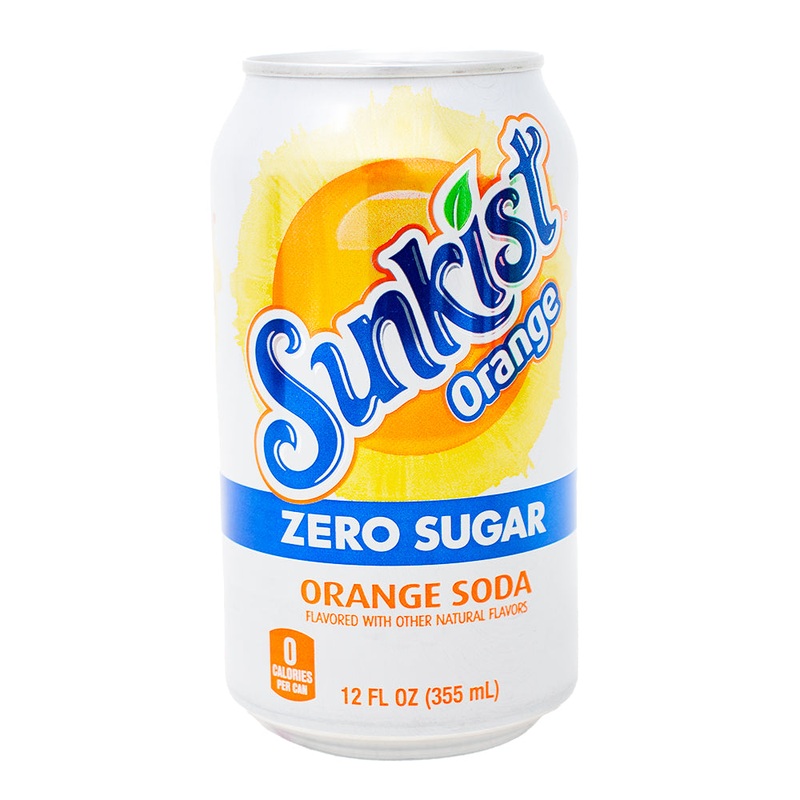 Sunkist Zero Sugar Orange Soda – 355mL