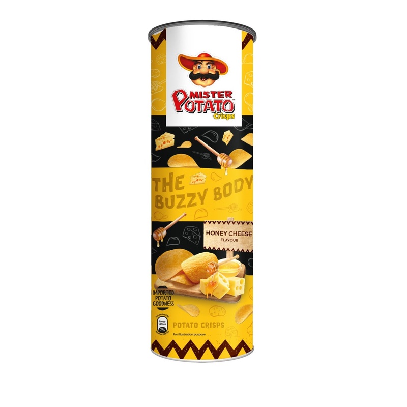 MR POTATO TUBES CRISPS HONEY CHEESE 125G UNIT