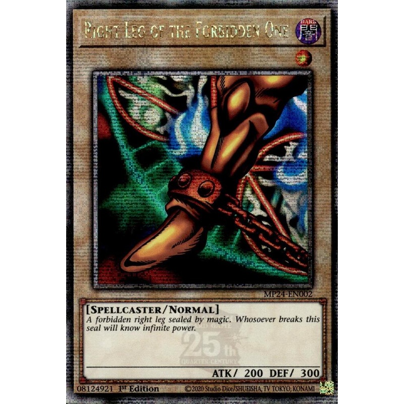 Right Leg of the Forbidden One (1st Edition) (Quarter Century Secret Rare) – 25th Anniversary Tin: Dueling Mirrors – MP24-EN002